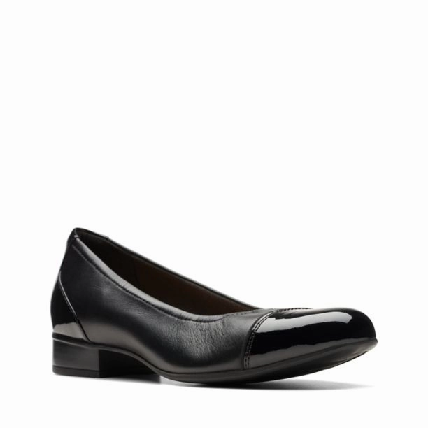 Clarks Women's Juliet Step - Black Low Maintenance Breathable Upper Shoes