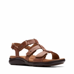 Durable Outdoor Shoes Clarks Women's Kitly Step Back Strap Sandal - Tan