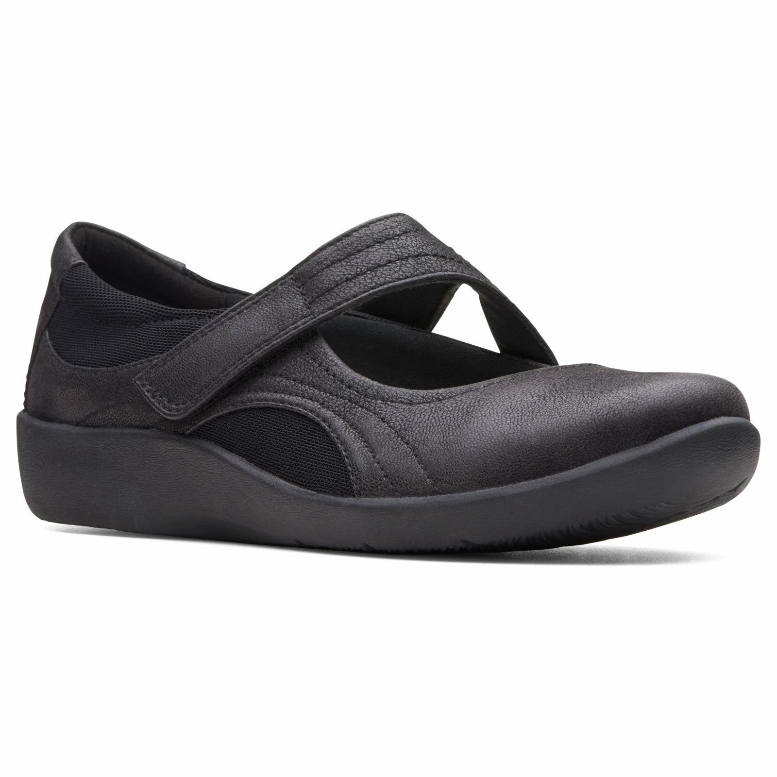 Clarks Women's Sillian Bella Mary Jane - Black Fast Move No Break In