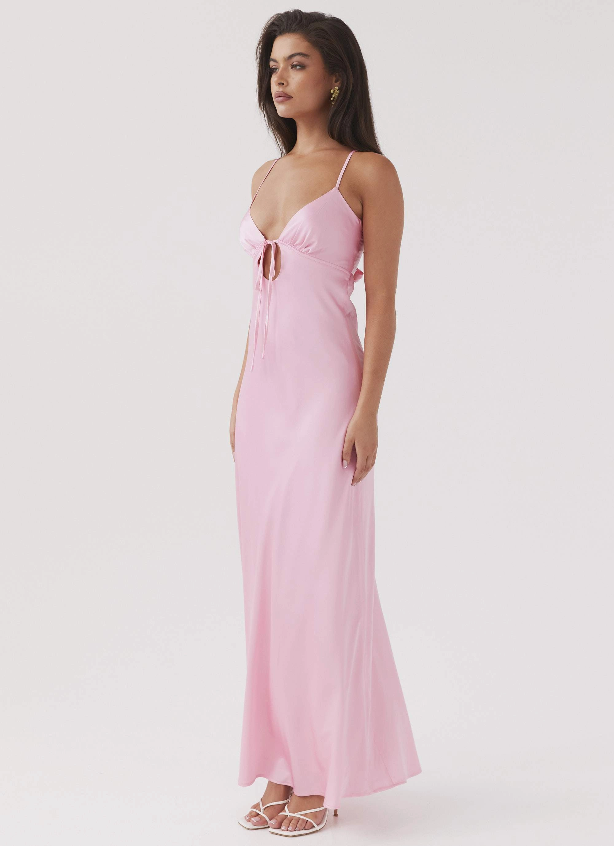 Flora Satin Maxi Dress - Candy Statement Mood