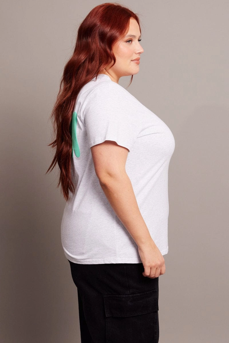 Grey Graphic T-shirt Short Sleeve Crew Neck Chilly Day Essentials quick-drying