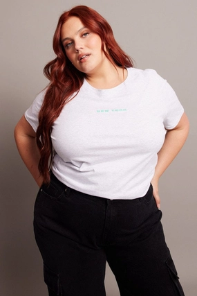 Grey Graphic T-shirt Short Sleeve Crew Neck Running Gear