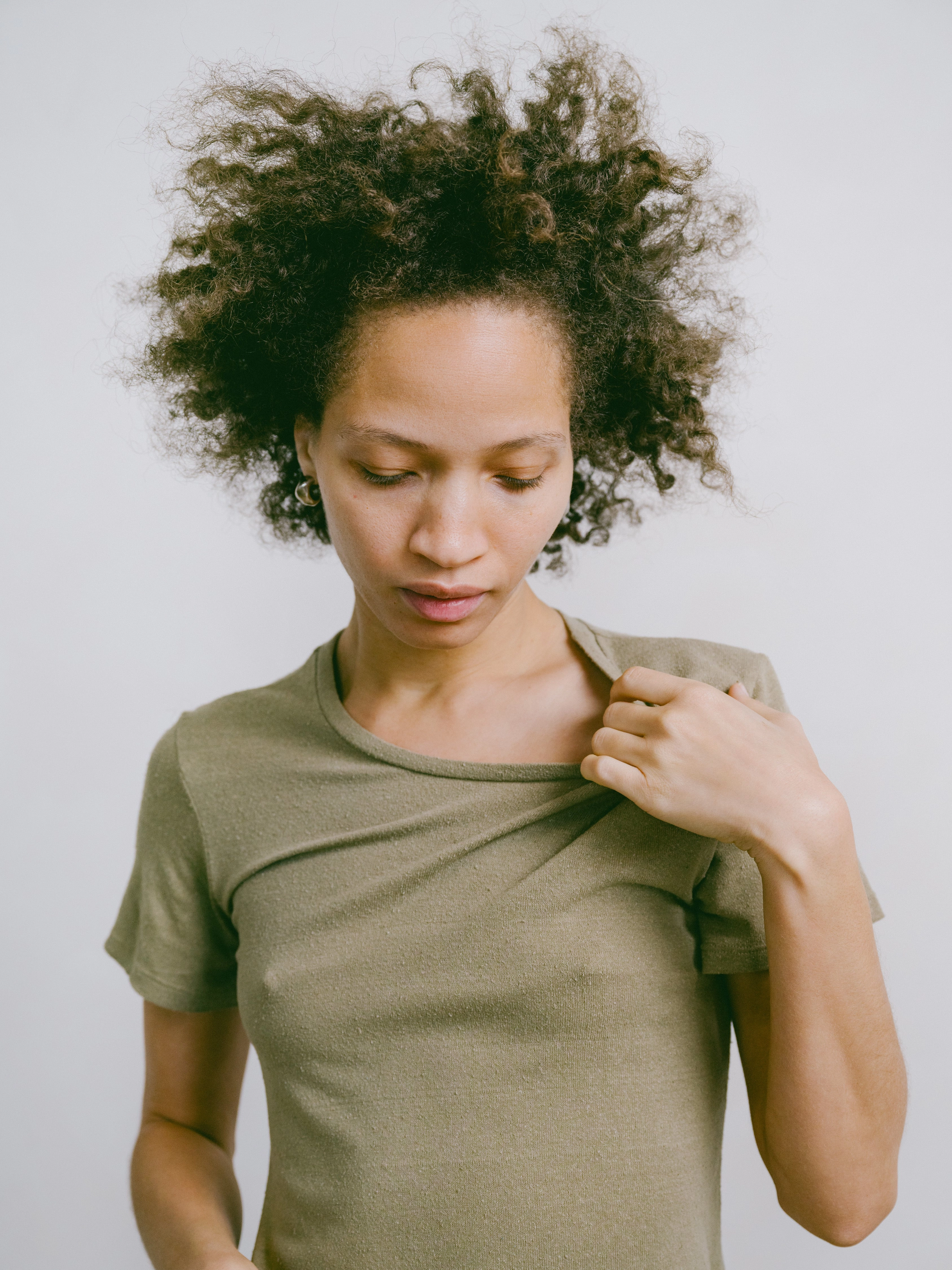 Classic Tee, Regen Silk Noil Jersey, Sage Picnic NonIrritatingTags