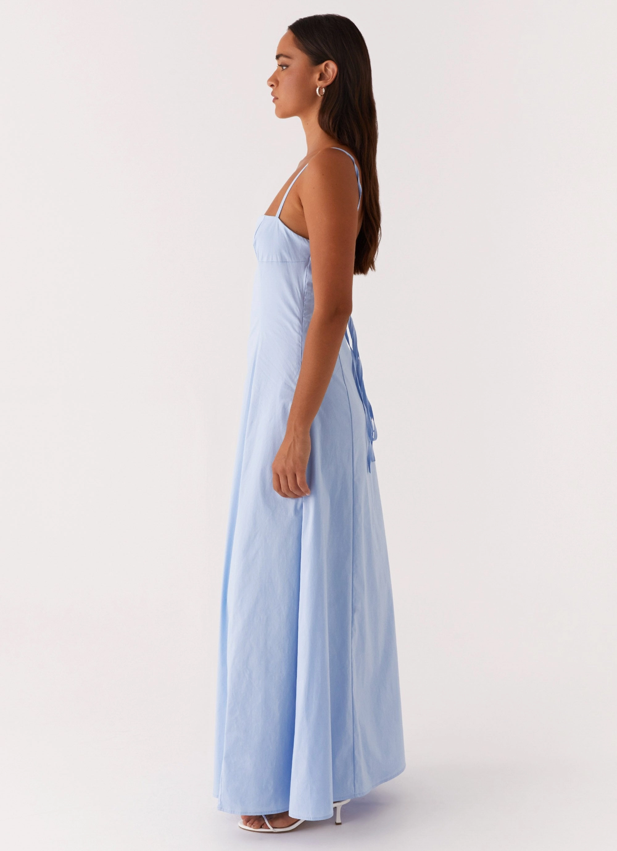 Clear As Day Maxi Dress - Blue Clean Texture