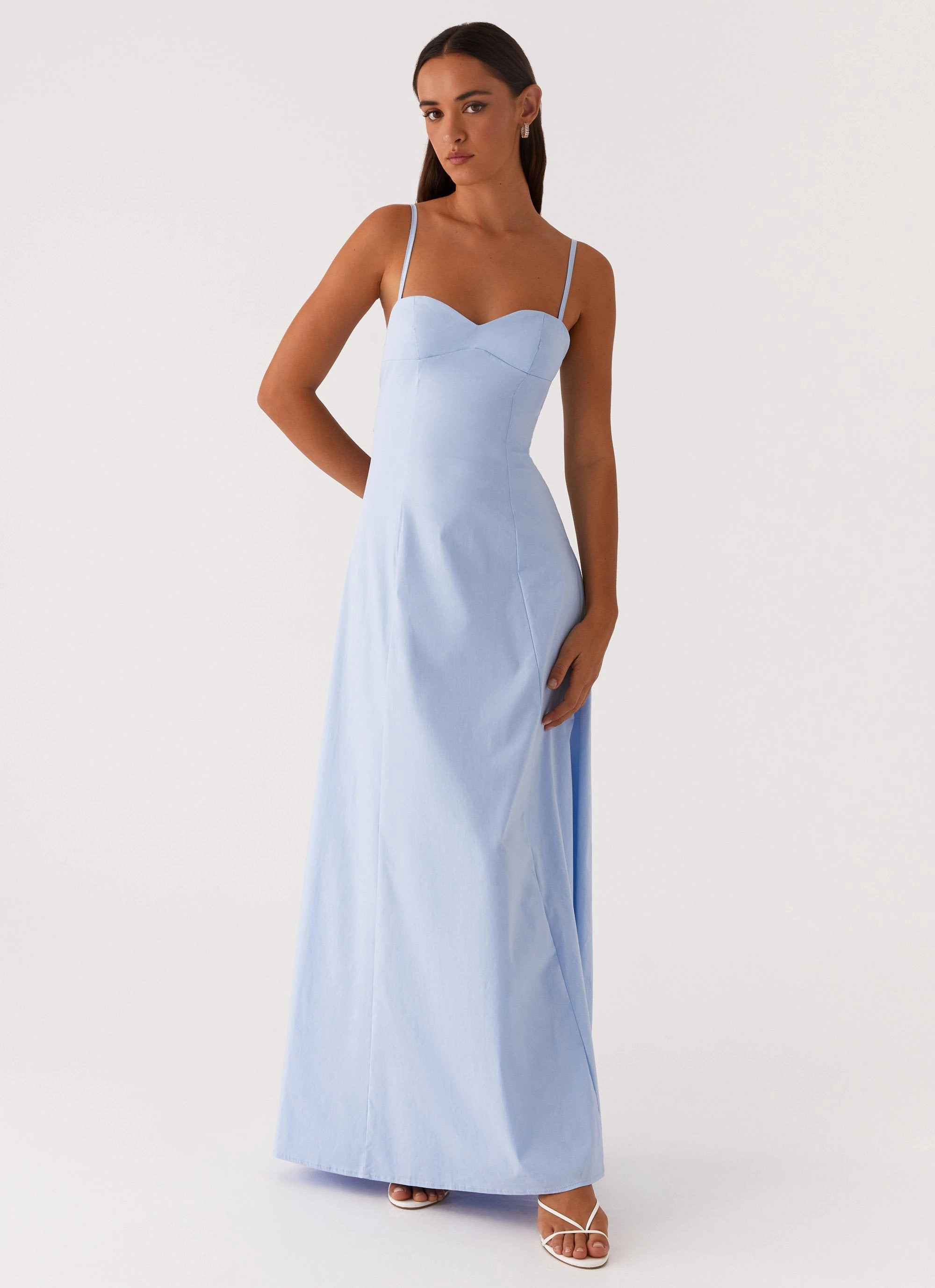 Clear As Day Maxi Dress - Blue Simple Chic