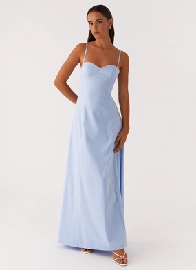 Clear As Day Maxi Dress - Blue Simple Chic