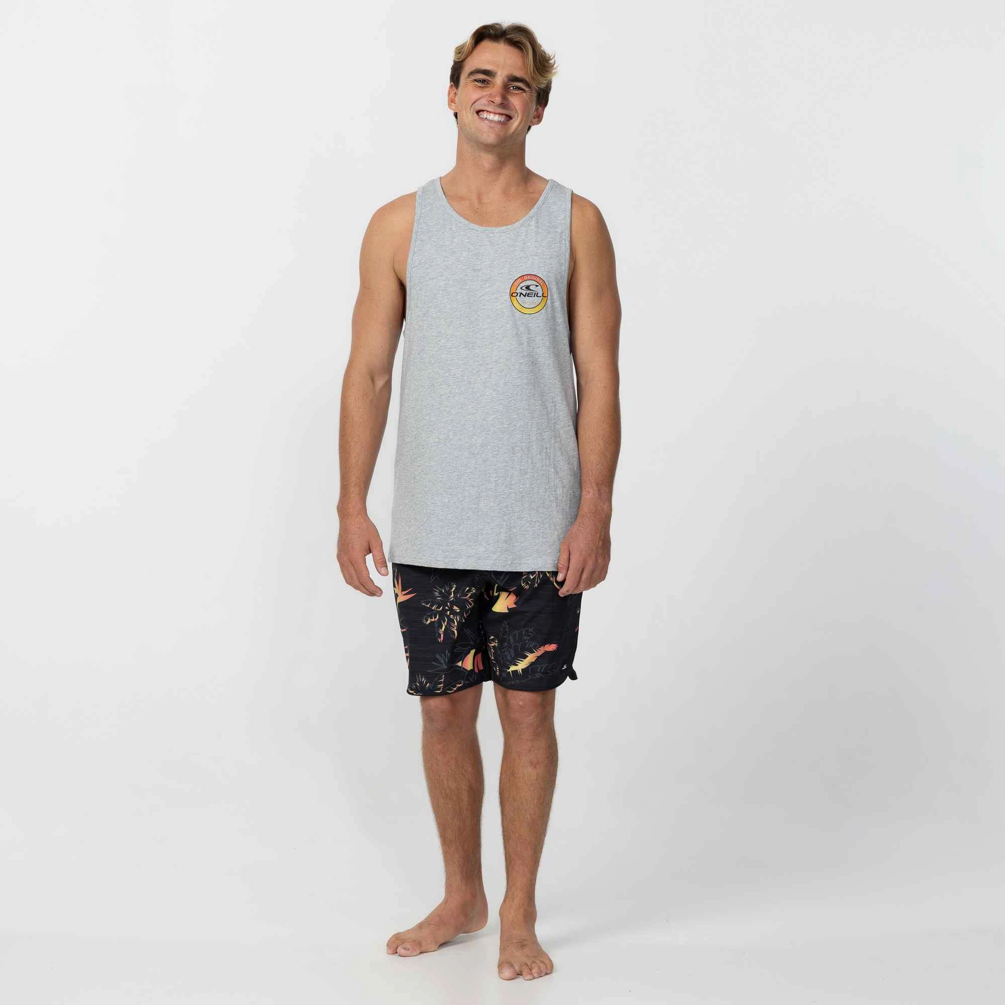 Solid Color Comfy Comfort Coin Flip Singlet - Grey Marle