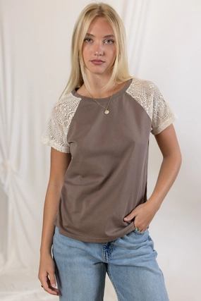 VNeckReinforcement Top Alex Chocolate