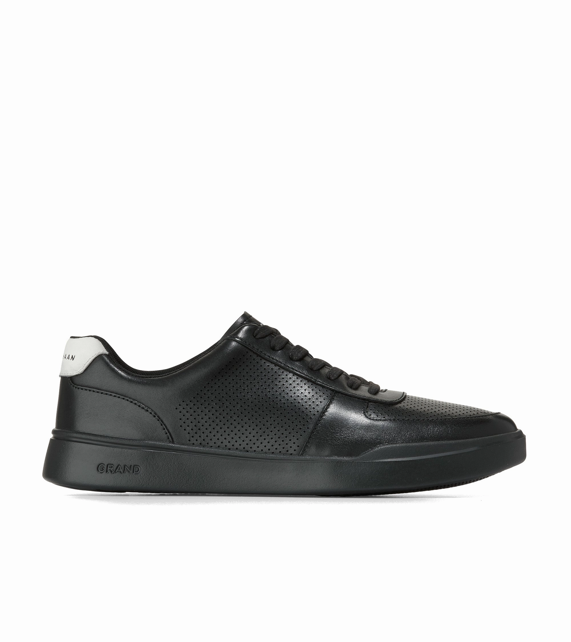 Neutral Color Unisex Appeal Cole Haan Men's Grand Crosscourt Perforated Sneaker - Black