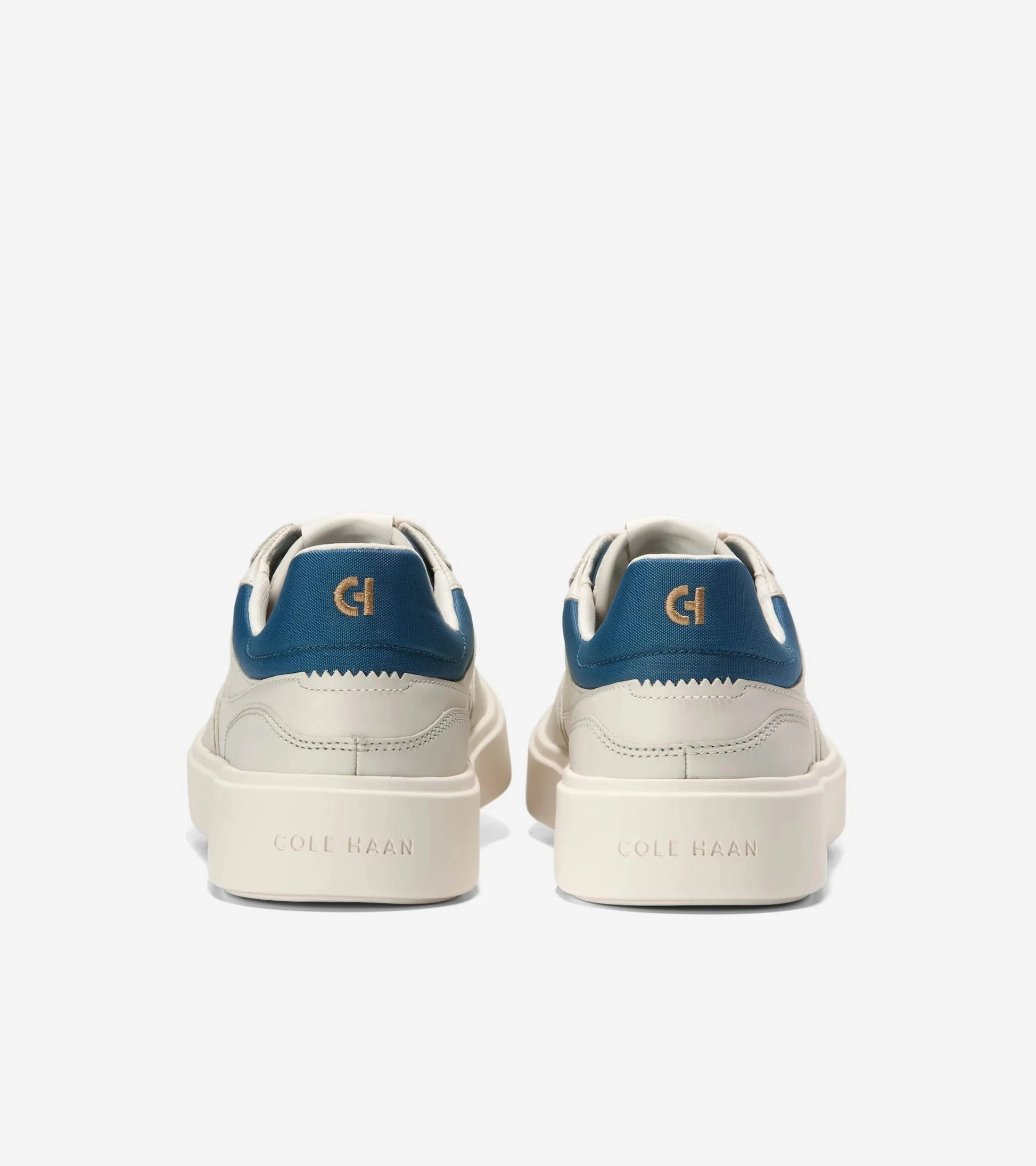 Comfort   padding Plan Step Cole Haan Men's Grand Crosscourt Traveler Setshot Sneakers - Ivory/Dark Blue