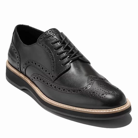 outdoor mode Slip   resistant   sole Cole Haan Men's Morse Grand Wingtip Oxfords - Black