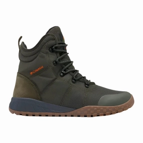 Columbia Men's Fairbanks Omni-Heat Boot - Deep Olive/Desert Sun Knit Design
