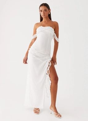 Polished Look Airy Touch Alaska Maxi Dress - White