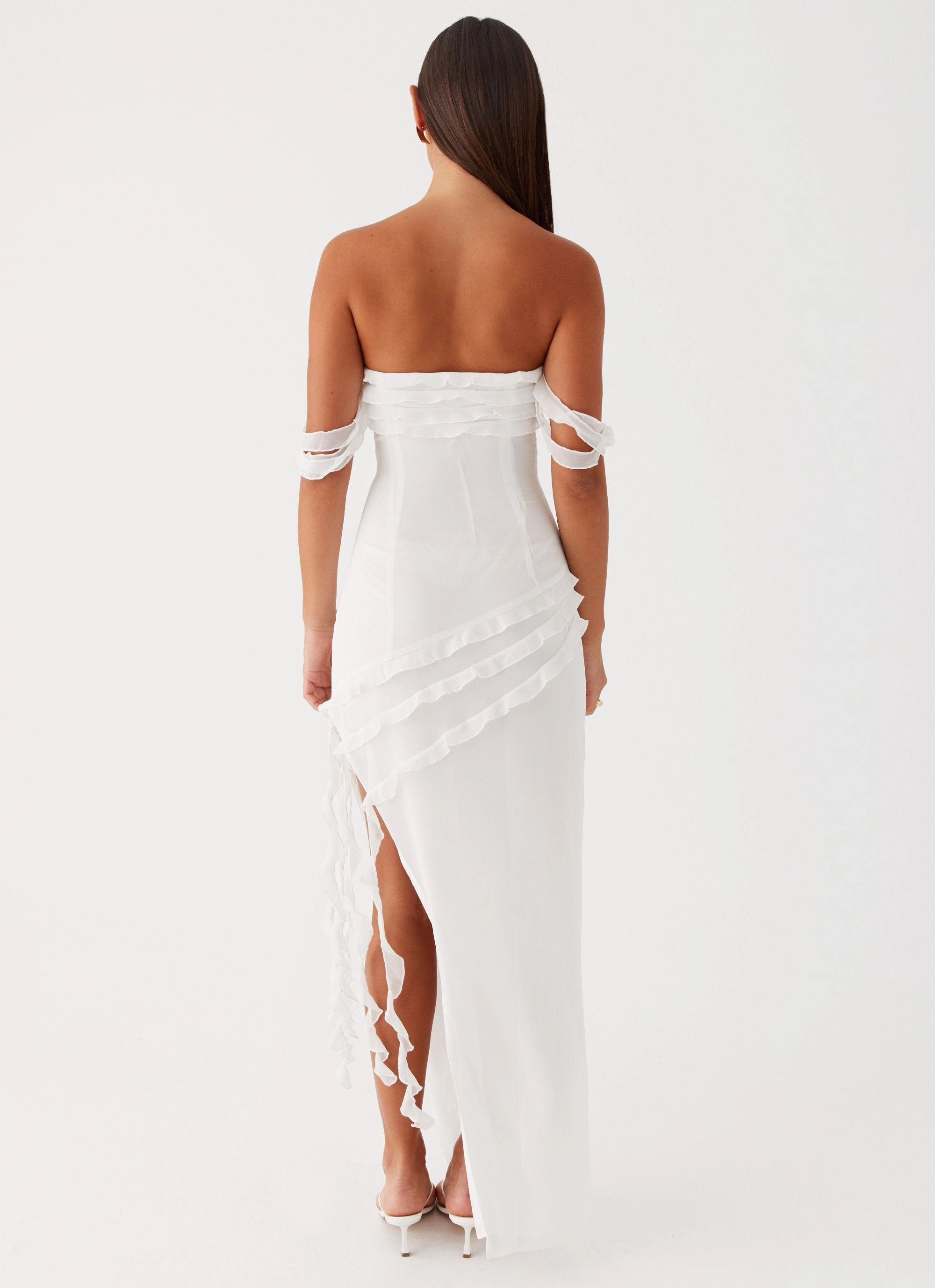 Alaska Maxi Dress - White Flexible Waist