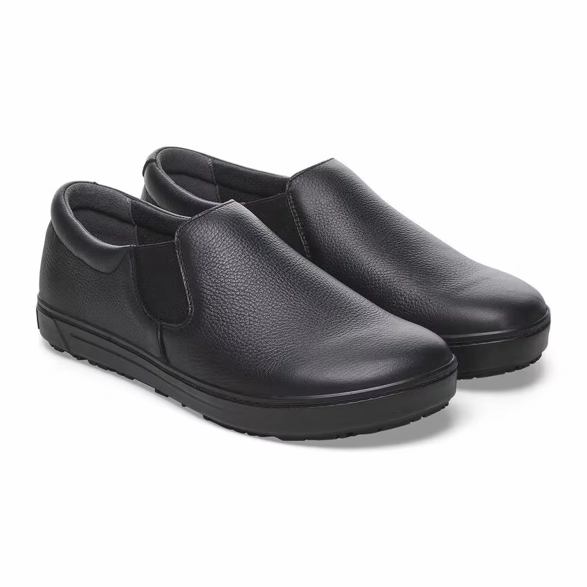 Long Step Birkenstock Unisex QO 400 Slip Resistant Slip-On - Black