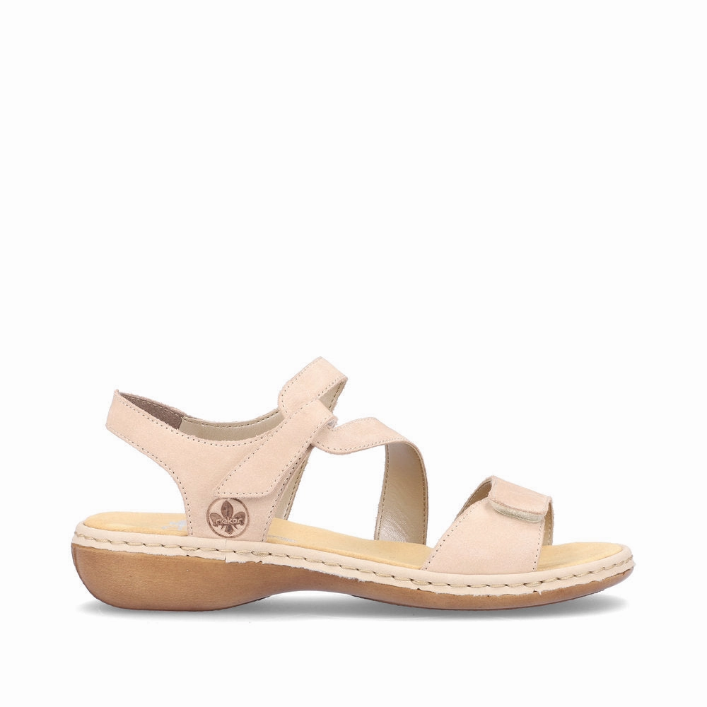 Rieker Women's 659C7 Regina Sandals - Cliff Contoured Heel pool