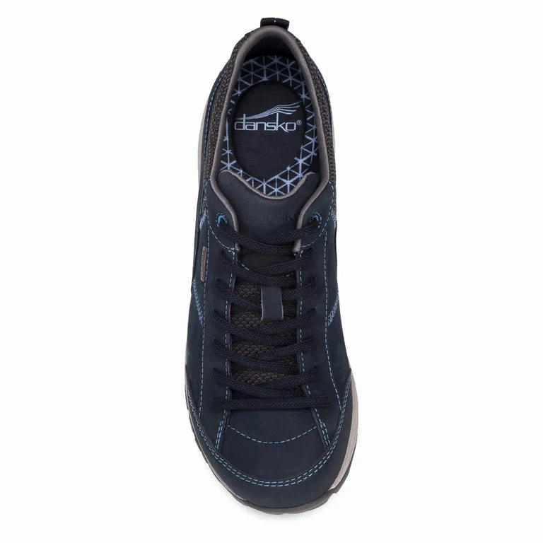 Dansko Women's Paisley Waterproof Sneaker (Wide) - Navy Lace Up Closure System