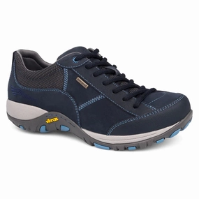 LeatherMaterial Cafe Style Dansko Women's Paisley Waterproof Sneaker (Wide) - Navy