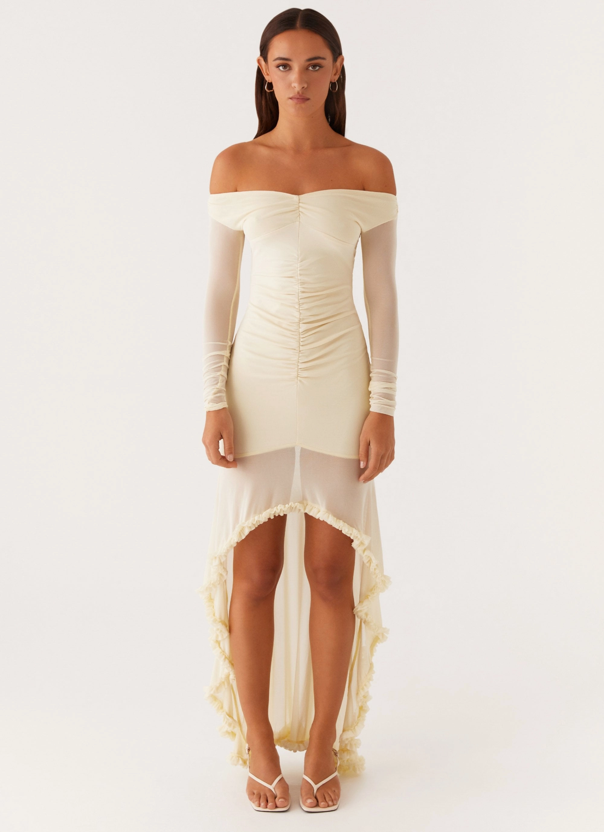 Tailored Cut September Sun Maxi Dress - Ivory