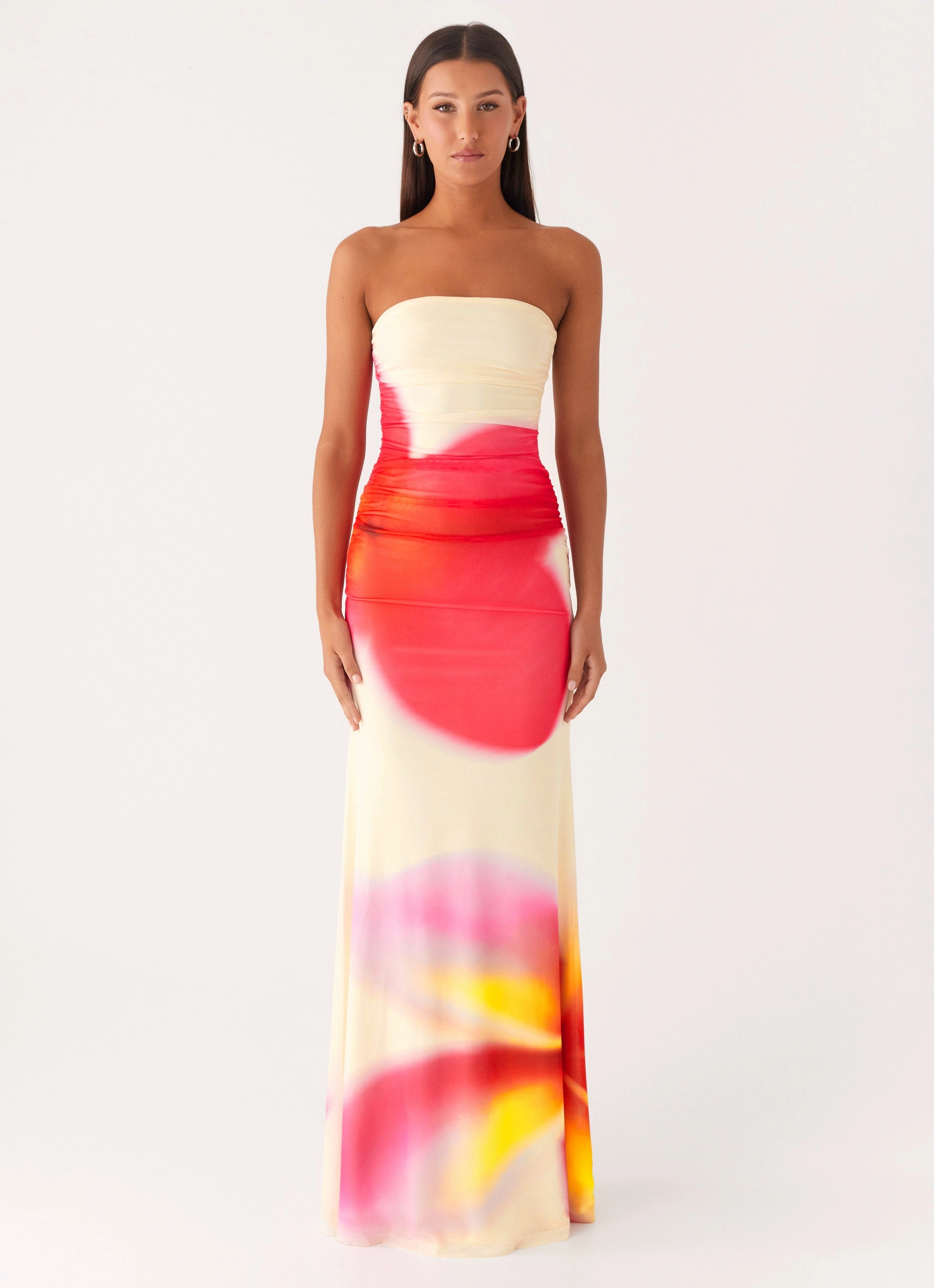 Comfortable Layer Iroha Strapless Maxi Dress - Frangipani Yellow