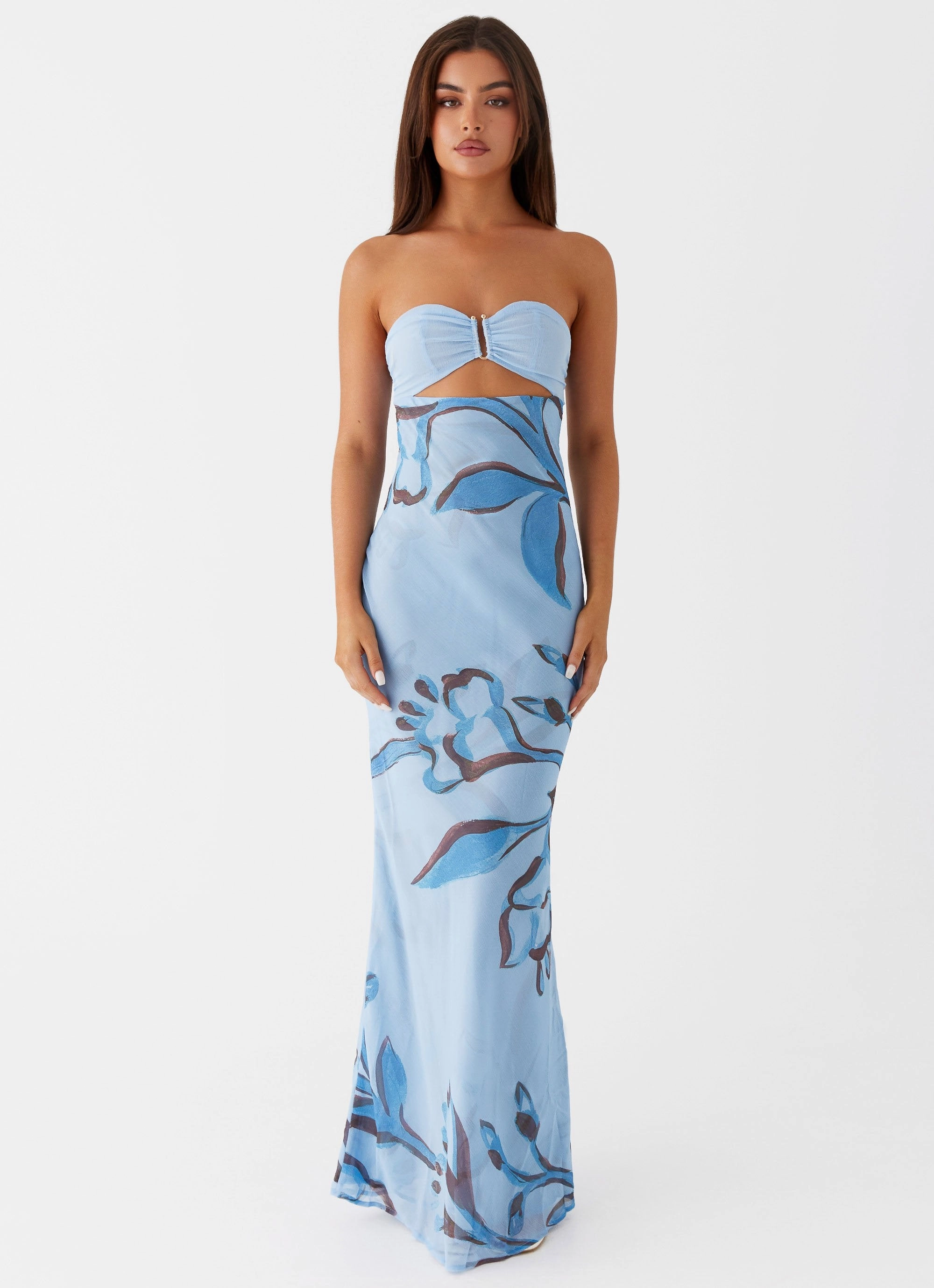 Tropicana Maxi Dress - Blue Floral Warm Season