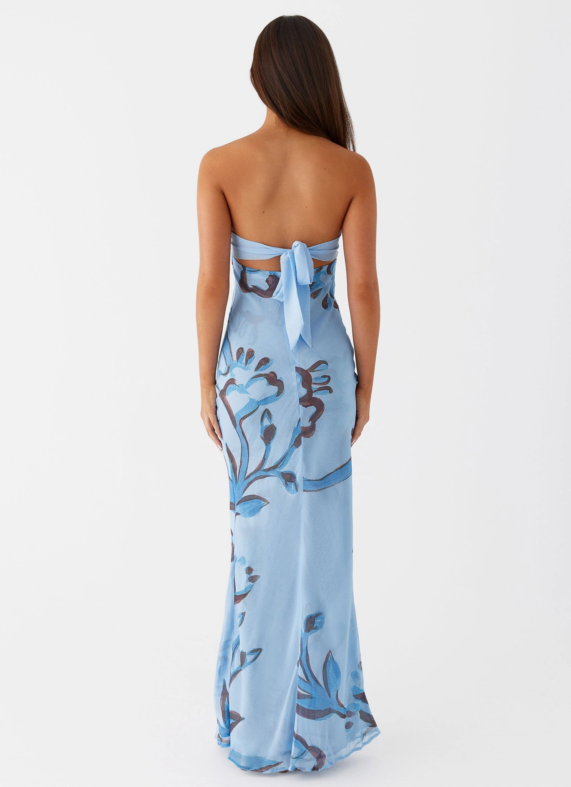 Urban Minimalism Tropicana Maxi Dress - Blue Floral