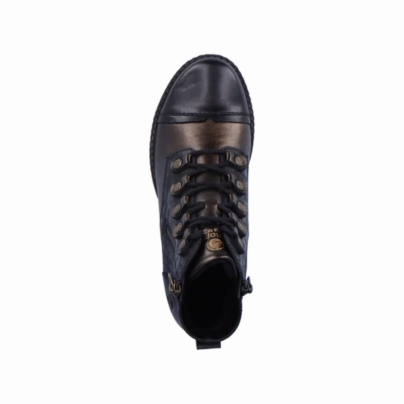 Durable Shell Cold Climate Travel Essential Remonte by Rieker Chandra 91 Boot - Schwartz/Antik