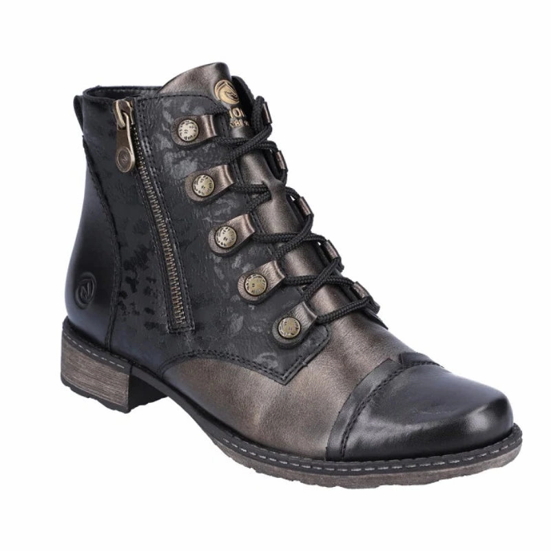 Structured Fit Remonte by Rieker Chandra 91 Boot - Schwartz/Antik