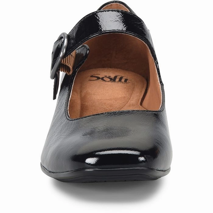 Indoor Walk Sofft Women's Laura Heeled Mary Jane Shoe - Black Patent