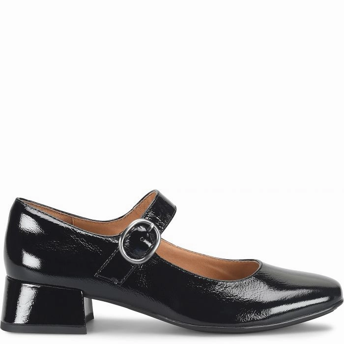 Parent Jog Modern Sofft Women's Laura Heeled Mary Jane Shoe - Black Patent