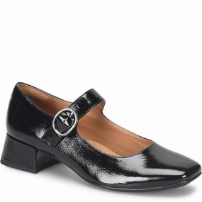 Sofft Women's Laura Heeled Mary Jane Shoe - Black Patent Bounce Back Foam
