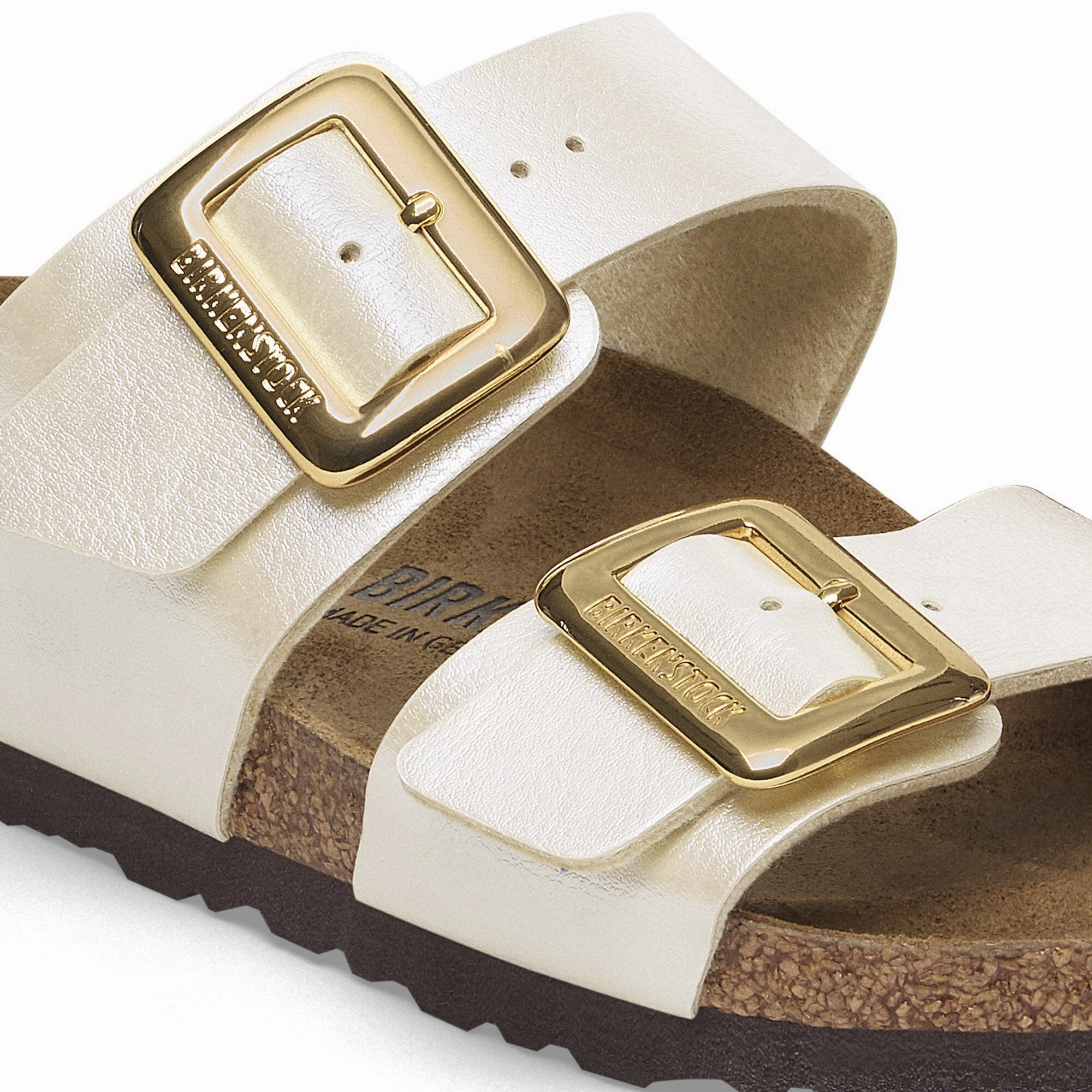 High-Comfort Fit Stylish Walking Shoes Birkenstock Women's Sydney Birko-Flor Luxe Sandal - Graceful Pearl White