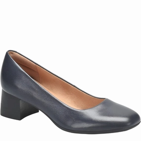 Comfortiva Women's Peach Slip-On Dress Pump - Navy forest hike Crisp Design