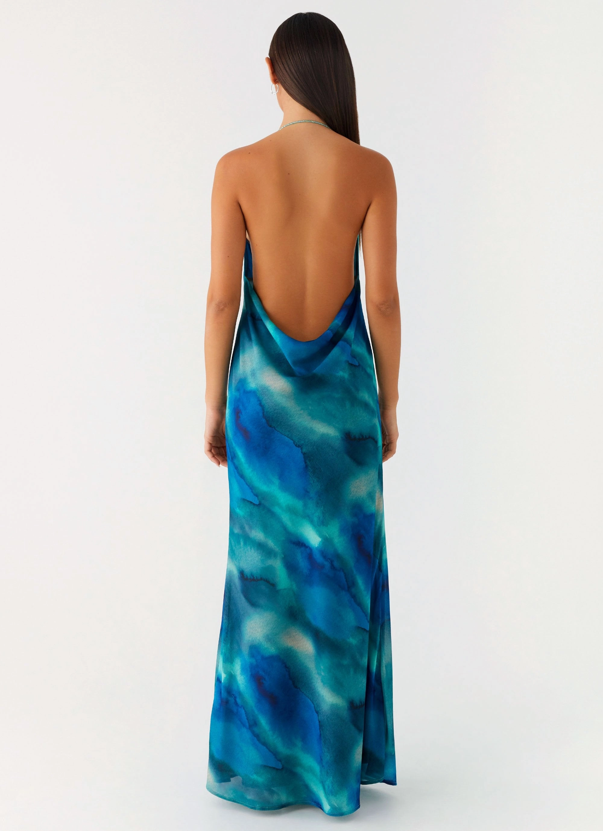 Journey Maxi Dress - Blue Tie Dye Easy Texture