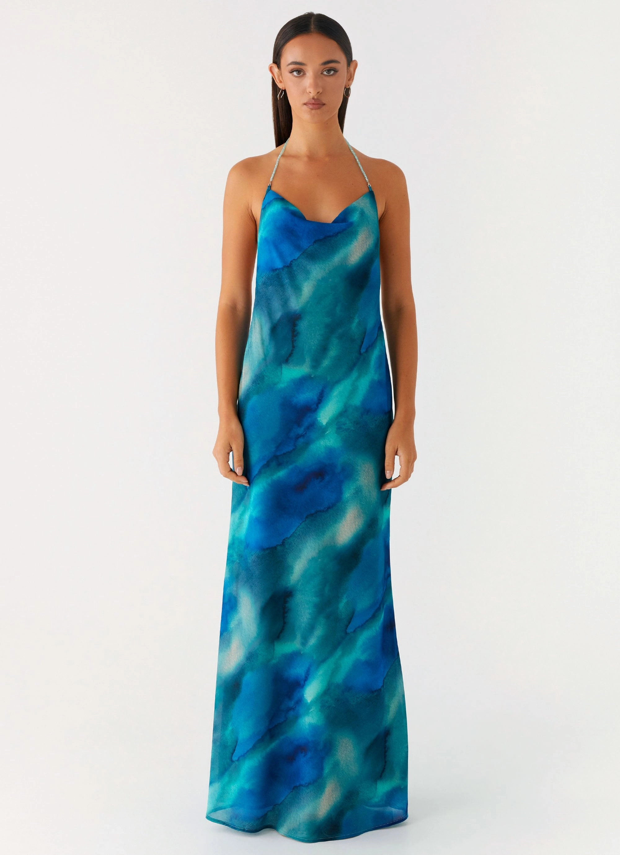 Journey Maxi Dress - Blue Tie Dye Movement Feel Mood Look