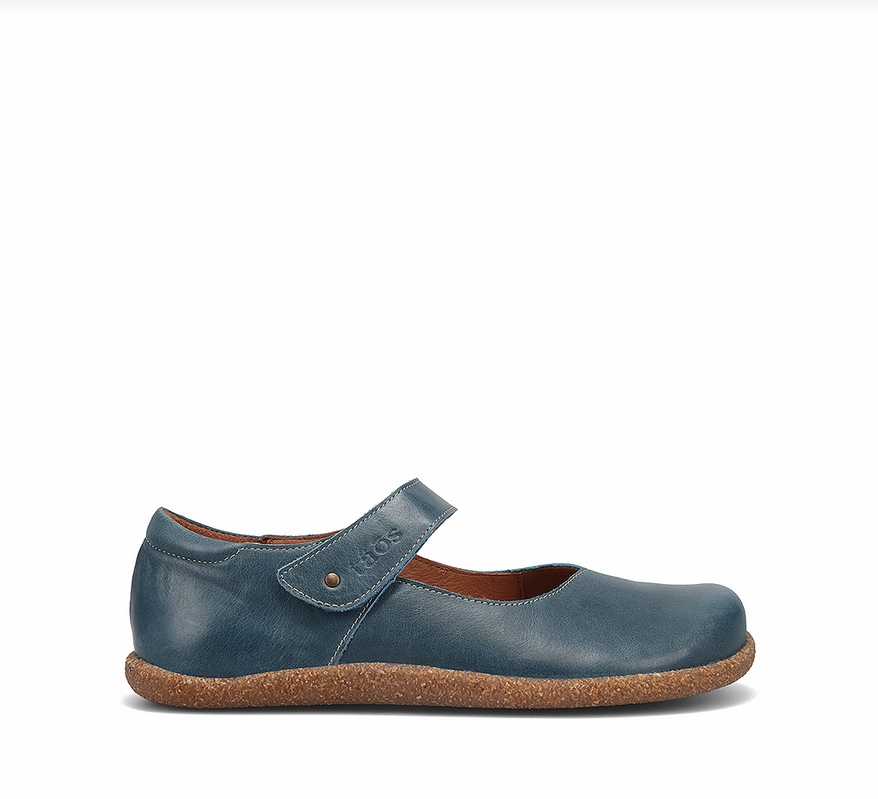 Taos Women's Ultimate Mary Jane - Petrol Blue Leather Campus Pace Fashion Element