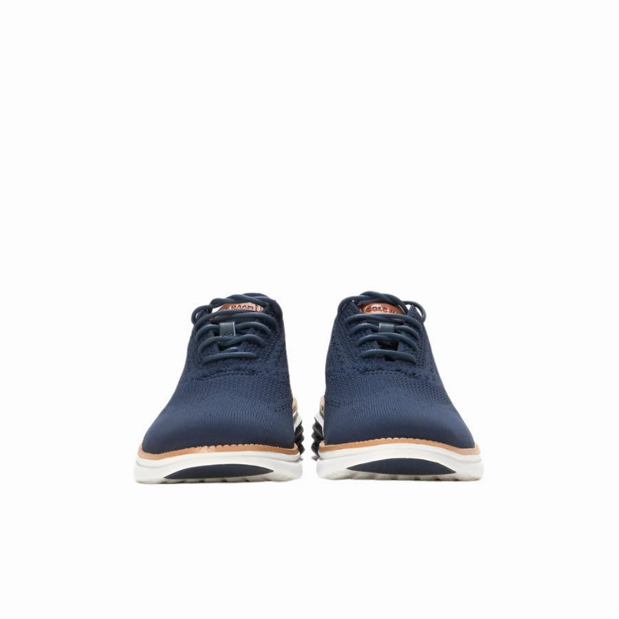 Cole Haan Hurrion Stitchlite Wingtip Oxford Shoes - Navy Clean Surface