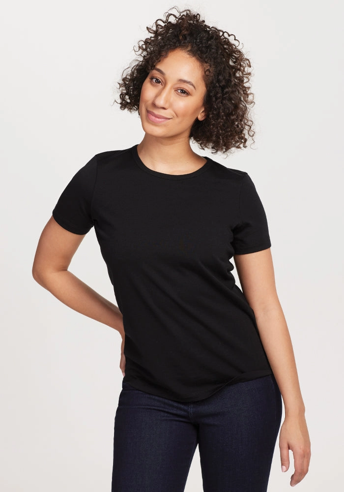 Liza Crew Neck Tee - Black Casual Everyday