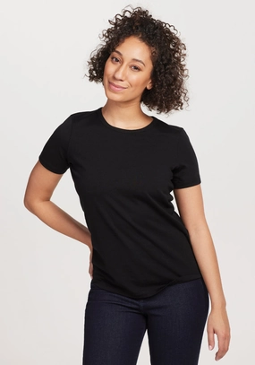 Camping attire Liza Crew Neck Tee - Black
