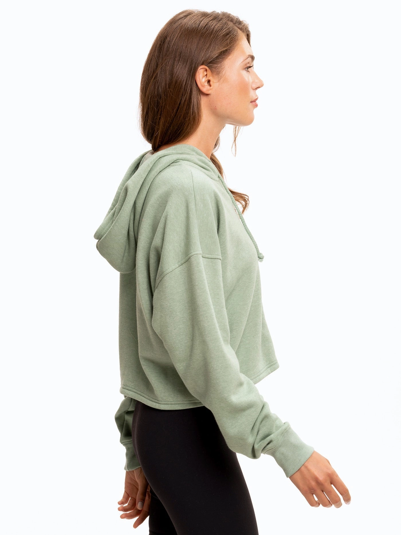 Climate Responsive Textile Effortless Travel Wear Venetia Crop Hoodie