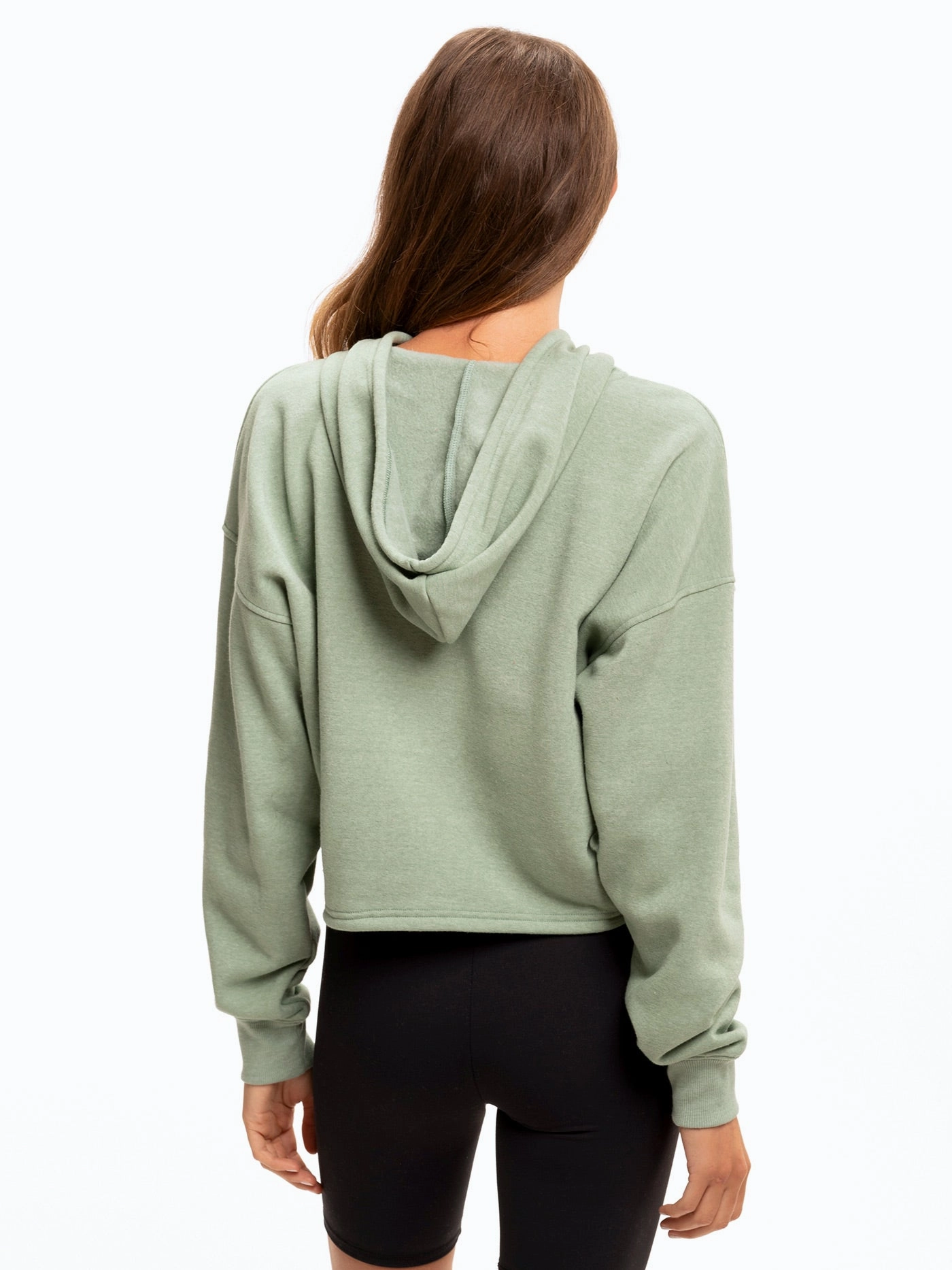 Convertible Collar Design Venetia Crop Hoodie