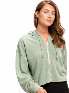 Venetia Crop Hoodie Glossy Finish Heat Retention Lining