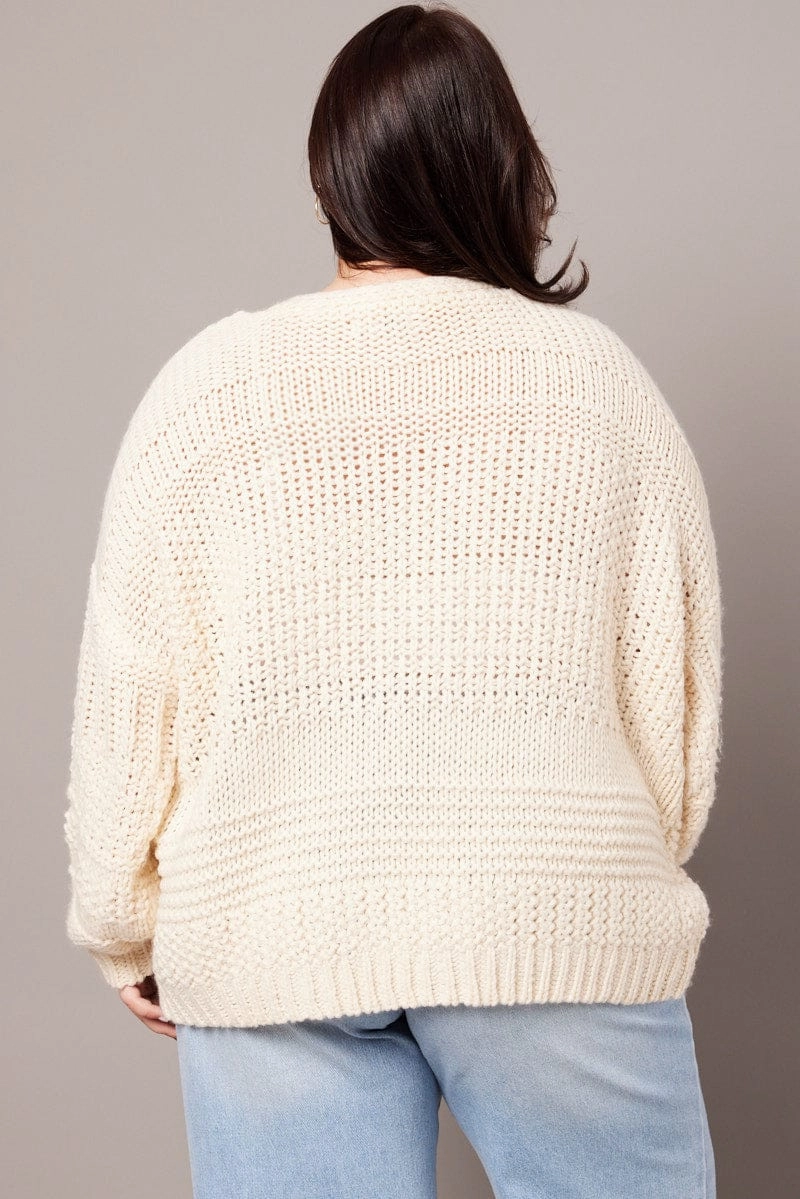 Beige Oversized Cardigan Long Sleeve NoiseFreeMaterial Roll up sleeves