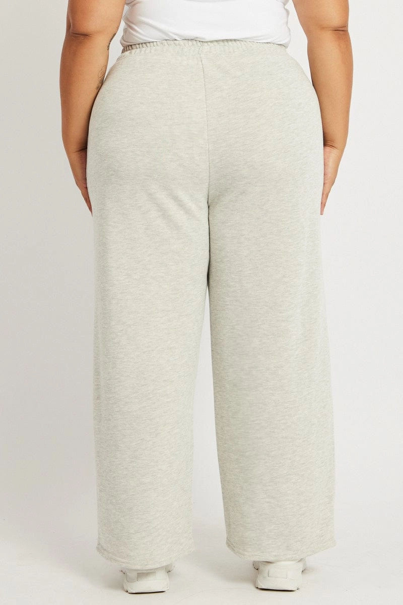NonChafingLegs Grey Track Pants Wide Leg