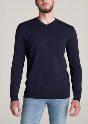 Everyday V-Neck Tall Men's Sweater in Patriot Blue Cozy And Stylish product duck cloth ruggedness