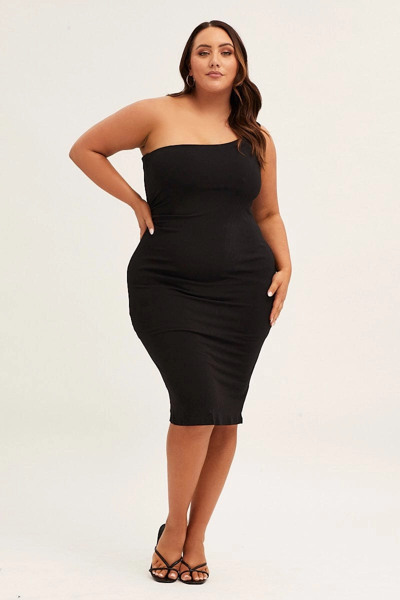 Romantic Hour Black One Shoulder Jersey Bodycon Dress