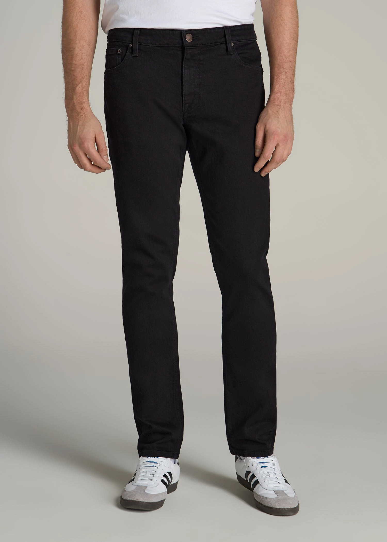Teen Outfit Outdoor Adventure Sunny Vibes Americana Collection Carman Tapered Fit Jeans For Tall Men in Lark Black