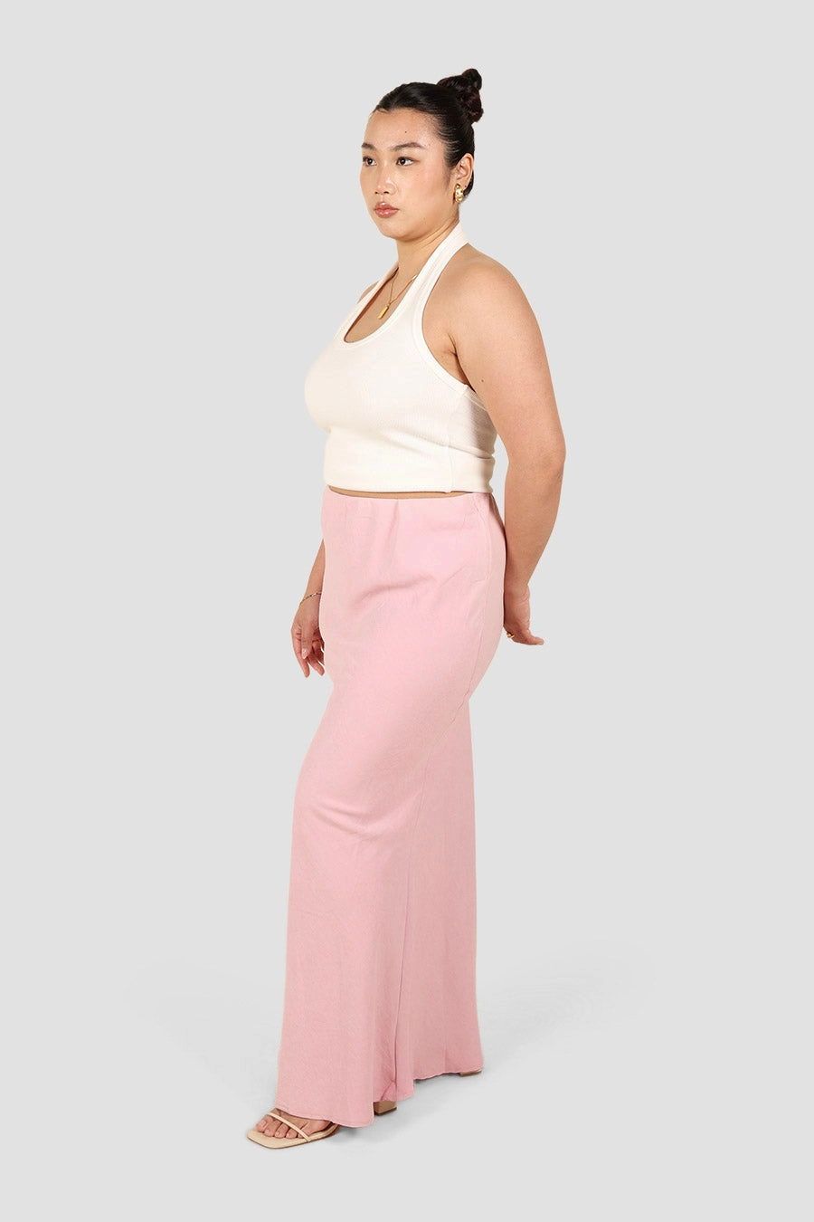 INDI SKIRT PINK Smooth Layer Pocket Design