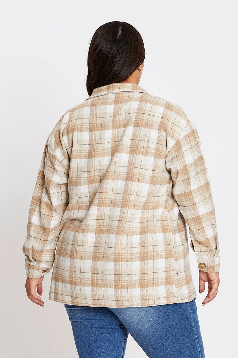 Check Shirt Long Sleeve Reinforced Collar