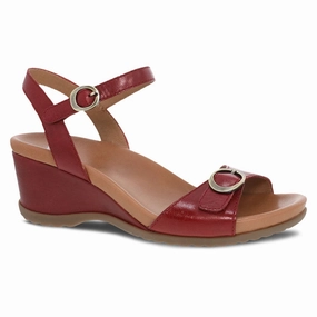 Stylish Everyday Versatile Footwear Dansko Women's Arielle Sandal - Red Glazed Leather